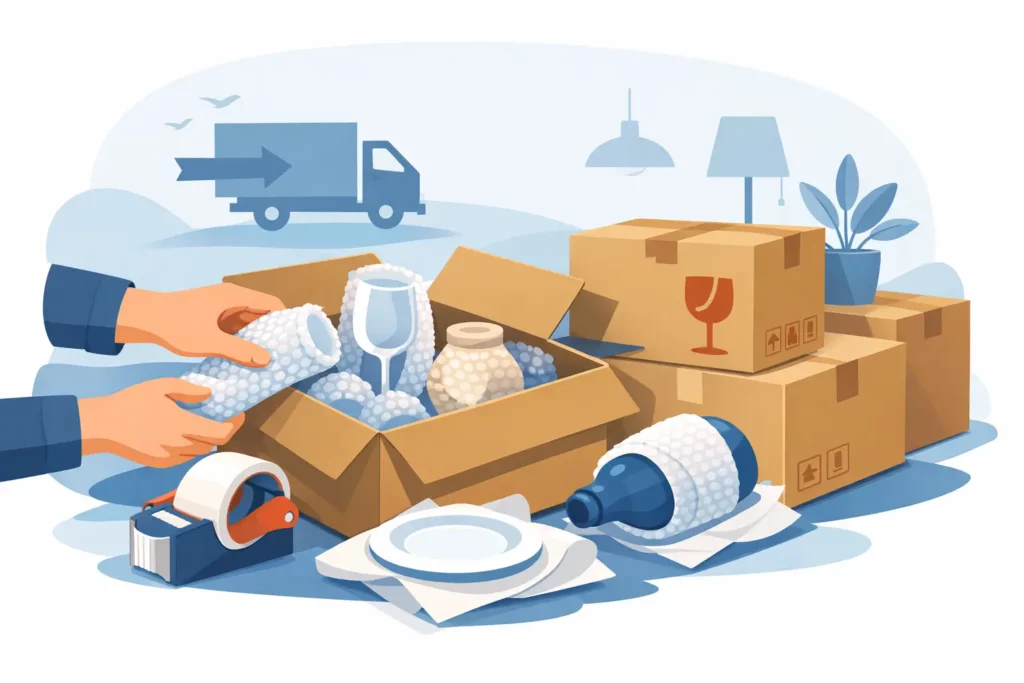Comment préparer cartons déménagement fragile
