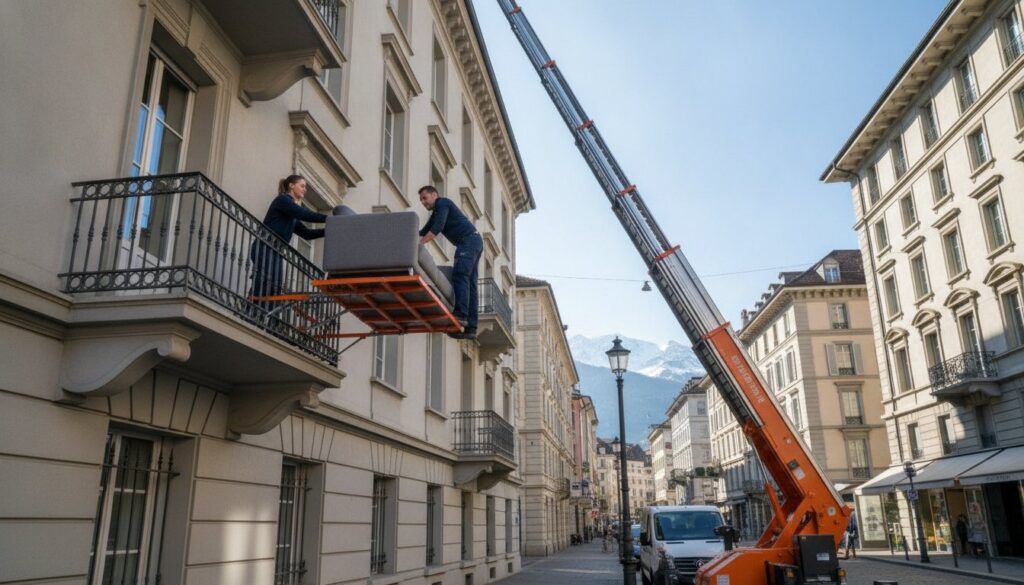 Monte-charge extérieur pour déménagement : Le guide de référence en Suisse
