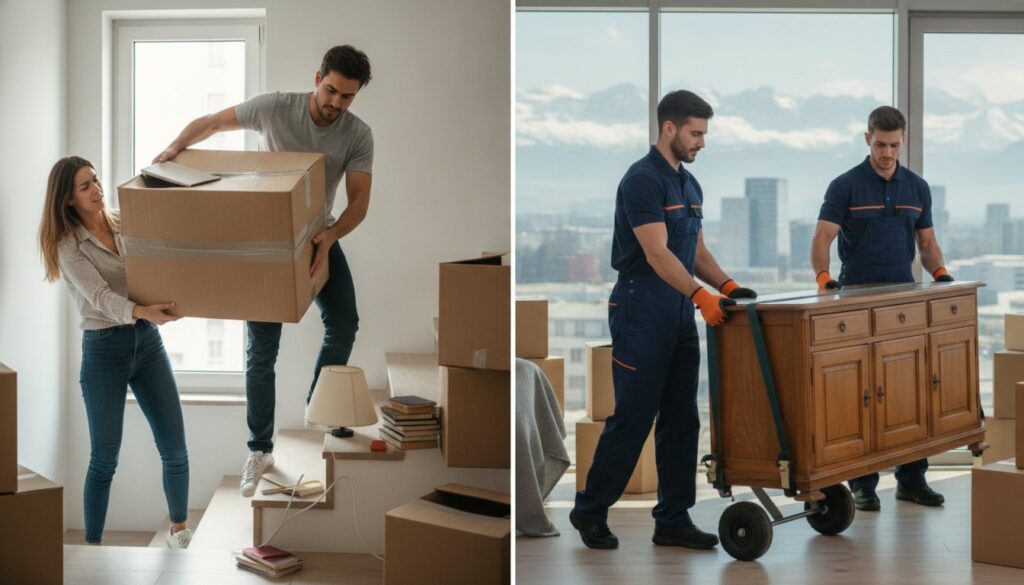 Déménager seul ou avec des professionnels en Suisse : le comparatif complet 2026